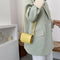 Leather Women Messenger Bag Mini Square Shoulder Satchel Handbags (Yellow)