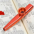 Metal Kazoos Musical Woodwind Instrument Mouth Flutes for Beginner (Red) A