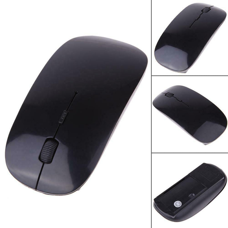 Optical Wireless Mouse 2.4G Receiver Ultra-thin for Computer PC black