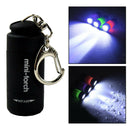 Portable Handheld Mini LED Flashlight Keychain for Hiking Night Party Black