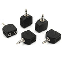 5Pcs 3.5mm to dual 2 RCA female male jack Y splitter audio adapter converter JR