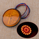 Car Motorcycle Trailer Amber Round Rear Tail Brake Stop Marker Light
