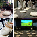 Eco-friendly Breathable Padded Knitted Seat Cushion Straw Futon Floor Pouf