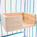 Pet Bird Perch Parrot Parakeet Stand Platform Food Feeder Corner Desk Small Q6V6