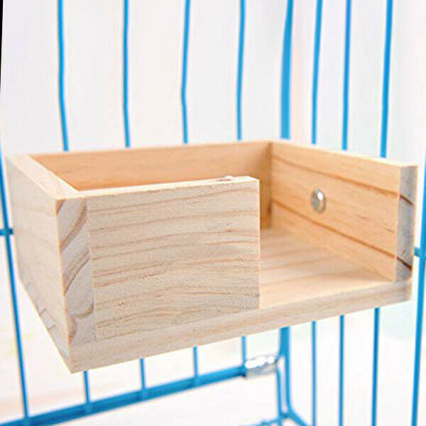 Pet Bird Perch Parrot Parakeet Stand Platform Food Feeder Corner Desk Small Q6V6