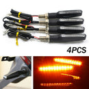 4PCS Motorcycle 12 LED Turn Signal Indicator Blinkers Light Amber AU