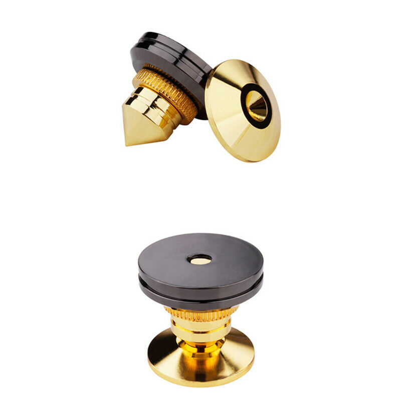 Speaker Spike Golden Copper Stand Feet Cone Base Pads Stick-on Shockproof Mat
