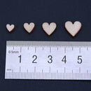 100pcs Mixed Heart Shaped Wood Chips DIY Handmade Accessories Decoration