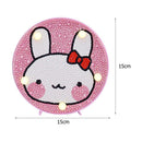DIY Diamond Painting Rabbit Cross Stitch Embroidery Light Kit Decor (HD14)