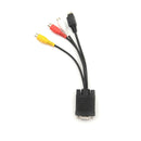 Video Cable Laptop PC HDTV Connector VGA Male to S-Video 3 RCA Jack Converter %o