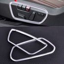 Pair ABS Auto Seat Adjustment Switch Button Cover Trim Frame fit for BMW X1 2016
