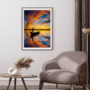DIY Diamond Painting Kits Monk Rowing Full Round Drill Picture Handicrafts