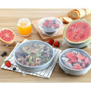 6Pcs Stretch Silicone Food Cover Reusable Bowl Bottle Wraps Sealed Fresh Lids