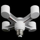 Porcelain Four Head Light Bulb Socket Splitter E27 BaseH Edison D3R0