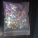 110 Pcs Acrylic Mix Eyebrow Belly Lip Tongue Bar Rings Nose Hoop Ring Body  K2J1