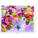 5D Full Drill Diamond Flower Butterfly Painting DIY Mosaic Cross Stitch