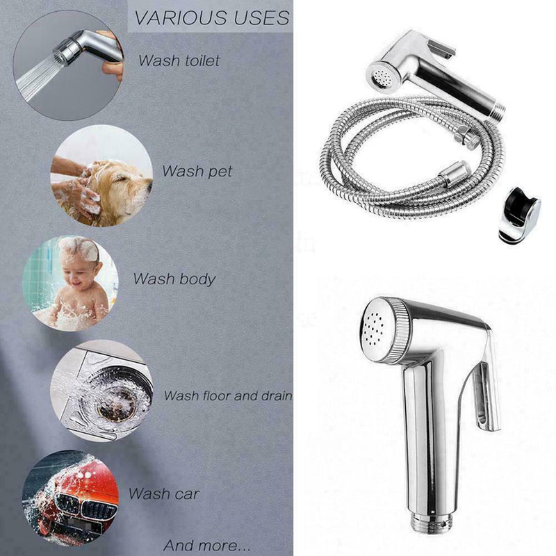 1* Toilet Handheld Bidet Faucet Sprayer High Pressure Head Nozzle Shower U7A6