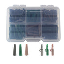 60 Set Carp Fishing Tackle Kit Heavy Duty Tail Silicone Safety Lead Clips