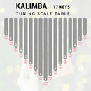 17 Key Maple African Kalimba Mbira Thumb Piano Instrument w/ Tune Hammer