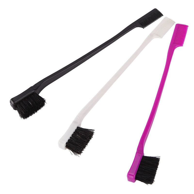 9-Row Hair Brush And Dual-Ended Hair Edge Brush Hair Styling Comb,Set of