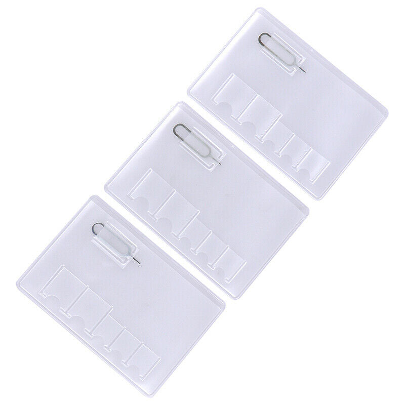5x Universal Transparent Memory Card 6 Sim Card Holder Case Portable ProtectorOZ