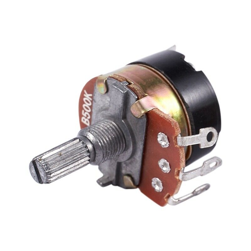 2Pcs 500K Ohm Single Linear Taper Potentiometers with on/off Switch R5Z2