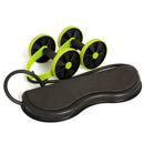 Ab Roller Wheel Trainer Wheel Abdominal Resistance Pull Rope Tool(Green)