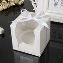 12x White Kraft Paper Cupcake Muffin Boxes Wedding Party Favor Gifts