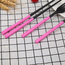 Portable Travel Set ABS Plastic Tableware 3 Piece Set Folding Combination