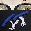 2pcs Motorcycle Saver Changing Tyre Tire Wheel Rim Edge Protectors (Blue)