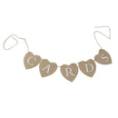 Cards Garland Rustic Wedding Burlap Banner Bunting Party Sign Photo Props