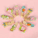 10pcs/pack Creative Marine animal Wooden Clip Clothespin Decoration Clips Peg OZ