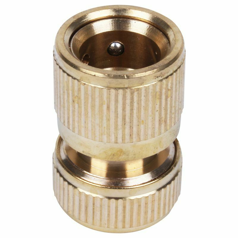 1/2 inch Threaded Tap Brass Garden Washing Hose Pipe Water Stop Connector C