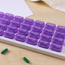 31 Grids Pill Box Case One Month Pill Medicine Container Organizer (Purple)