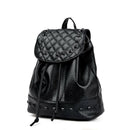 Women Korean Style PU Leather Casual Backpack Rivet Travel Bag School Bag B