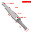 4pc Copper Pipe Swaging Tool Cross Screwdriver Drill Bit Aluminum Tube Expander