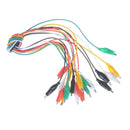 10pcs /lot Double-ended Test Leads Alligator Crocodile Roach Clip Jumper Wire OZ