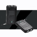 10000mAh Dual USB Portable Solar Power Bank LED Charger Case Compass White