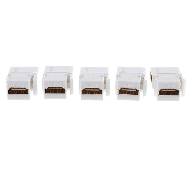 5x HDMI A Female/F Snap-in Coupler Jack Insert for Keystone Wall Plate