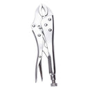 1X(2Pcs 220Mm/10 Inch Locking Pliers Gourd Mouth Straight Jaw Lock Mole Pli