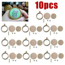 10x Mini Embroidery Hoop Ring Wooden Cross Stitch Frame Set For Hand Crafts DIY