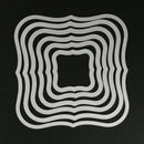 6Pcst Wavy Square Frames Cutting Dies Stencils For DIY Scrapbooking Pape