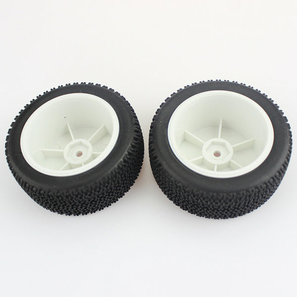 2PCS/Set Black RC 1:12 Off Road Drift Car Plastic Hub Wheel Rim Rear Tires Tyres