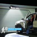 LED Solar Wall Light Waterproof Human Motion Sensor Warning Lamp for Garden A