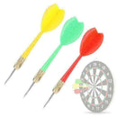 3Pcs/Set Steel Needle Tip Darts Brass Barrel with Plastic Wing Flight Fligh W3G9
