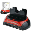 UK 2.5" 3.5" SATA IDE HDD Docking Station Dual Hard Disk Dock e-SATA Hub M4P7