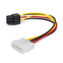 4-Pin Male to 6-Pin Female socket Power Cable for PCIe PCI Express Adapter B9Y9