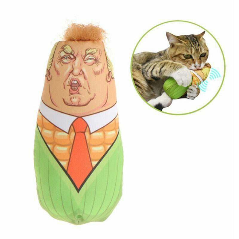Cat Toys Stuffed Plush Corn Pet Kitten Funny Interactive Teaser Catnip Sque JR