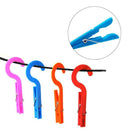 2Pcs Laundry Hooks Clothespins Hanging Clips Plastic Type Hanger Travel