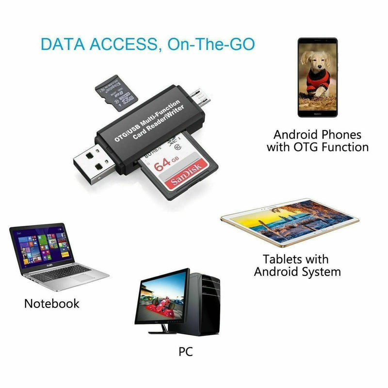 All in One OTG USB 2.0 Memory Card Reader Adapter for Micro SD SDHC SDXC T-FLASH